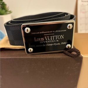 Louis Vuitton Damier Ebene Mens Belt